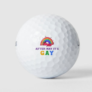 After May It's Gay Funny LGBT Pride Month Golf Balls