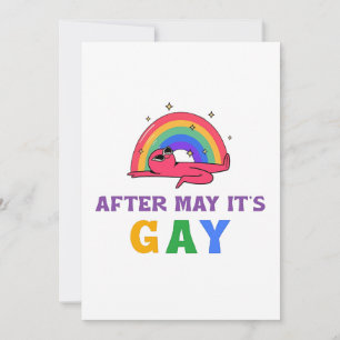 After May It's Gay Funny LGBT Pride Month Holiday Card