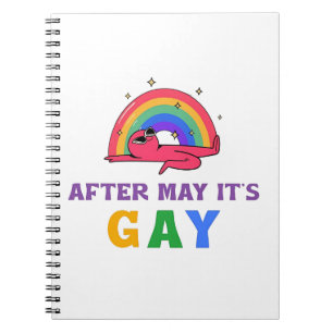 After May It's Gay Funny LGBT Pride Month  Notebook