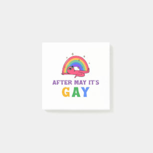 After May It's Gay Funny LGBT Pride Month Post-it Notes