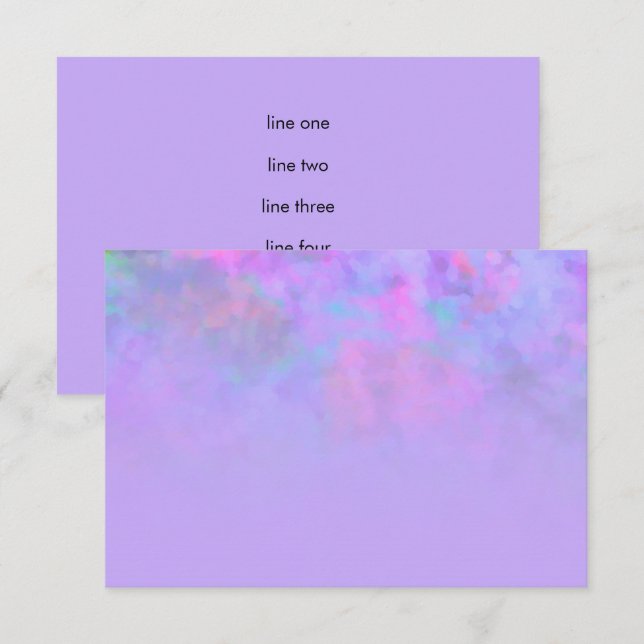 After Party Abstract Design in Purple Invitation (Front/Back)