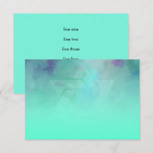 After Party Aqua and Blue Star of David Invitation