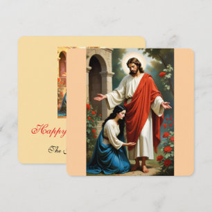 After Resurrection Image Flat Greeting Card