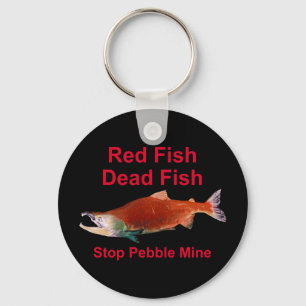 After Salmon - Stop Pebble Mine Keychain