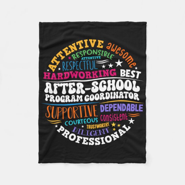After School Program Coordinator Week Ck To School Fleece Blanket (Front)