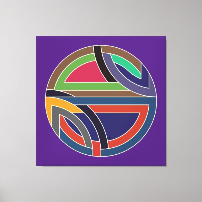 After Stella-5 Stretched Canvas Print (Front)