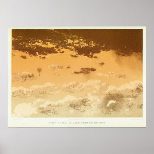 After sunset, as seen from the balloon. poster