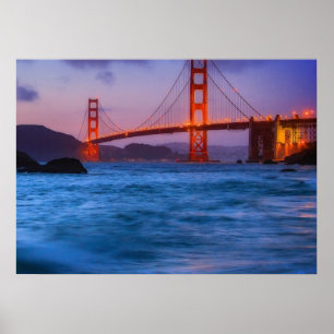 After sunset out at Baker Beach Poster