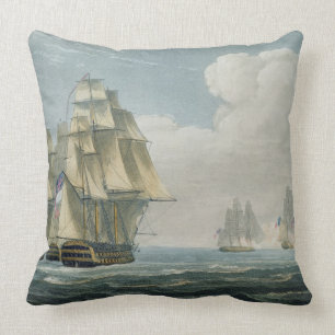 After the Battle of Trafalgar, October 21st, 1805, Throw Pillow
