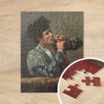 After the Bullfight | Mary Cassatt Jigsaw Puzzle<br><div class="desc">After the Bullfight or Toreador (1873) by American impressionist artist Mary Cassatt. Original artwork is an oil painting on canvas depicting a portrait of a bullfighter smoking a cigarette after his fight. 

Use the design tools to add custom text or personalize the image.</div>