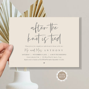 After the knot tied, Happily Ever After Brunch Invitation