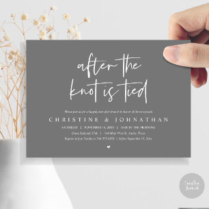 After the knot tied, Post wedding Brunch Invitatio Invitation