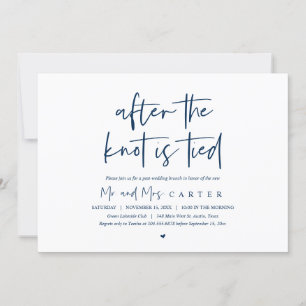 After the knot tied, Post wedding Brunch Invitation