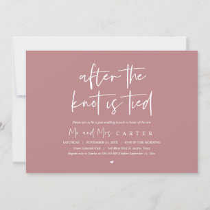 After the knot tied, Post wedding Brunch Invitation