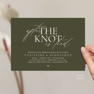 After The Knot Tied, Post Wedding Elopement Brunch Invitation
