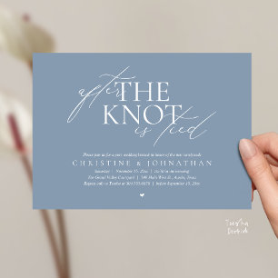 After The Knot Tied, Post Wedding Elopement Brunch Invitation