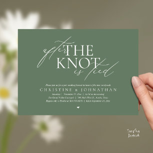 After The Knot Tied, Post Wedding Elopement Brunch Invitation