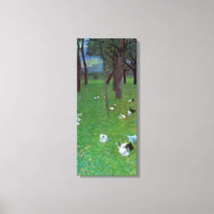 After the Rain, Garden Chickens by Gustav Klimt Canvas Print
