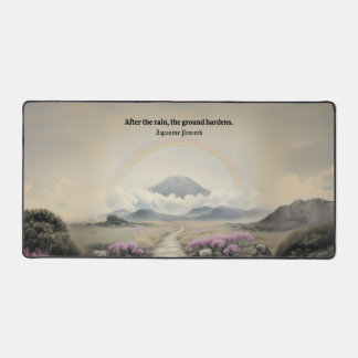 After the Rain (Japanese Watercolor Landscape Art) Desk Mat