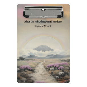 After the Rain (Japanese Watercolor Landscape Art) Mini Clipboard
