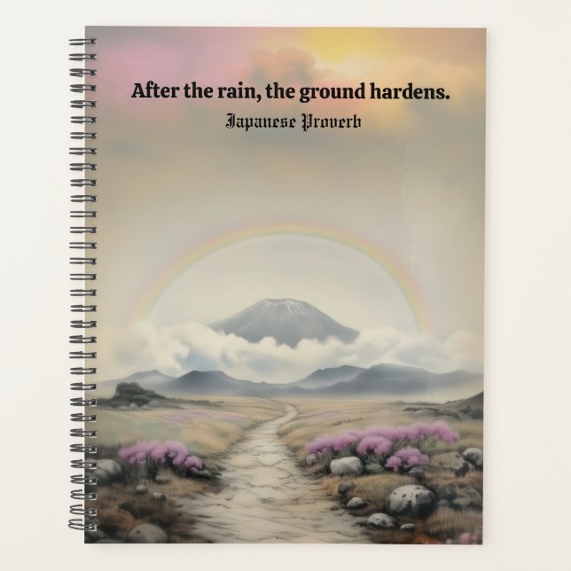 After the Rain (Japanese Watercolor Landscape Art) Planner (Front)
