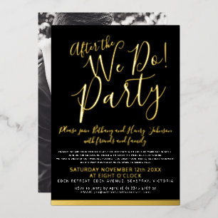 After the we do wedding party gold black
