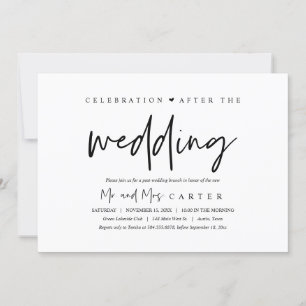 after the wedding, Brunch celebration Invitation