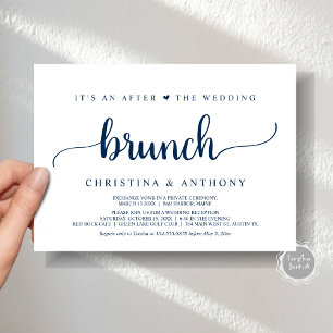 After The Wedding Brunch, Rustic Elopement Invitat Invitation