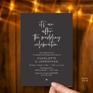 After the wedding celebration, modern brunch invitation