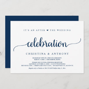 After The Wedding Celebration, Rustic Elopement In Invitation