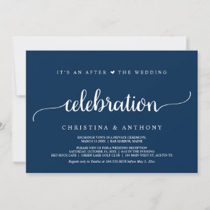 After The Wedding Celebration, Rustic Elopement In Invitation