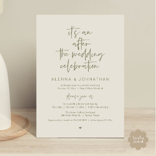 After the Wedding Modern Minimalist Casual Party Invitation