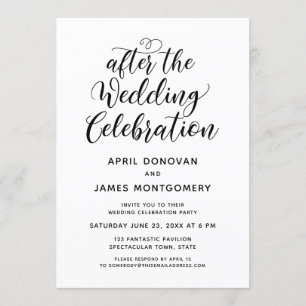 After the Wedding Typography Wedding Invitation