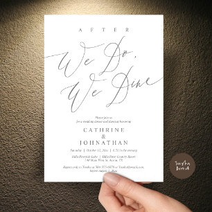 After we do, we dine, Wedding Dinner and Dancing Invitation