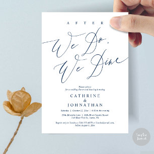 After we do, we dine, Wedding Dinner and Dancing Invitation