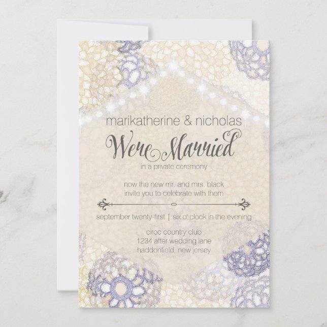 After Wedding Flowers & Lights Party Invitations (Front)