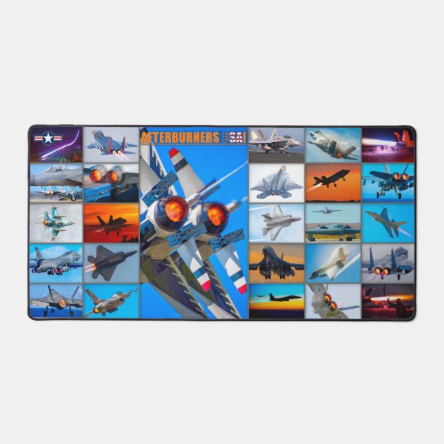 AFTERBURNERS USA! “MONTAGE” DESK MAT (Front)