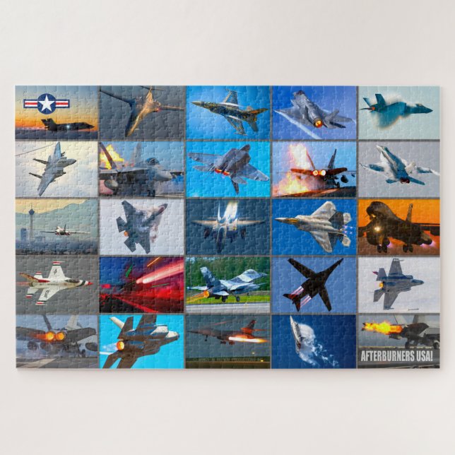 AFTERBURNERS USA! “MONTAGE” JIGSAW PUZZLE (Horizontal)