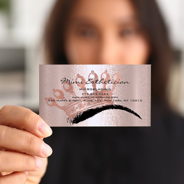 Aftercare Instructions Brows Rose Microblading  Business Card (Creator Uploaded)