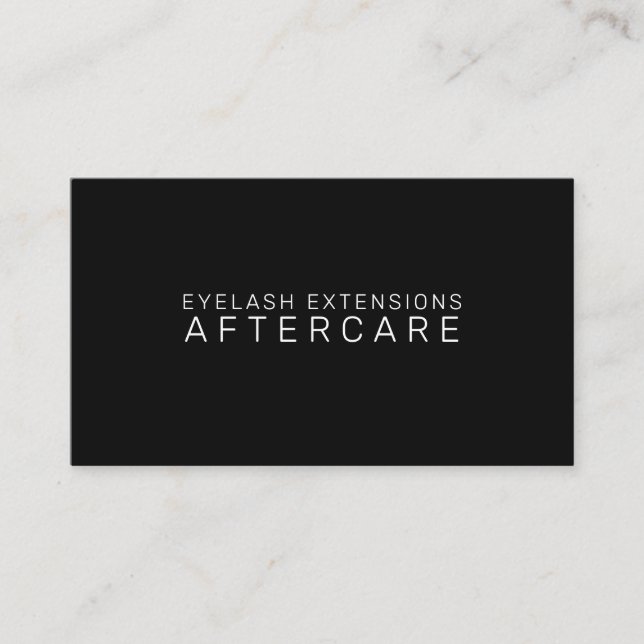 Aftercare Instructions Card for Lash Extensions (Front)