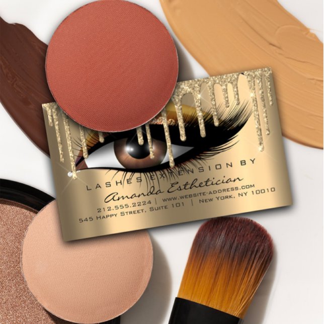 Aftercare Instructions Eyelash Extension Dips Business Card (FlorenceK Studio )