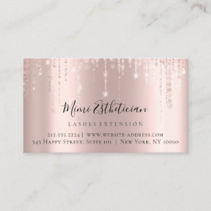 Aftercare Instructions Eyelash Rose Beauty Business Card