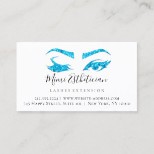 Aftercare Instructions Eyelash White Blue Eyes Business Card