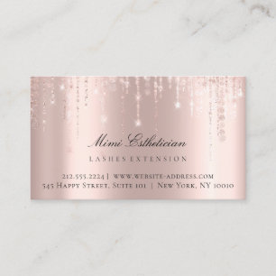 Aftercare Instructions EyelashRose Strings  Lux Business Card