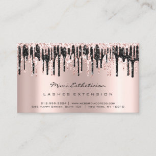 Aftercare Instructions Lash Blush Black Drips VIP Business Card