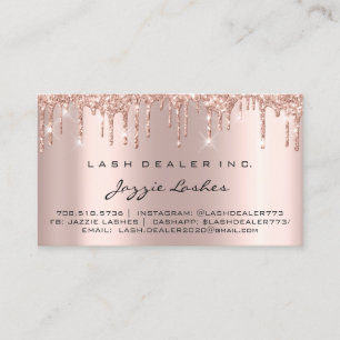 Aftercare Instructions Lash Deal Rose Blush Drips Business Card
