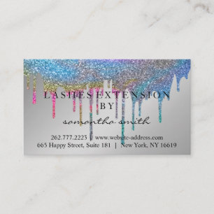 Aftercare Instructions Lash Gold Drips Spark Business Card