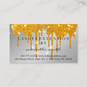 Aftercare Instructions Lash Gold Drips Spark Business Card