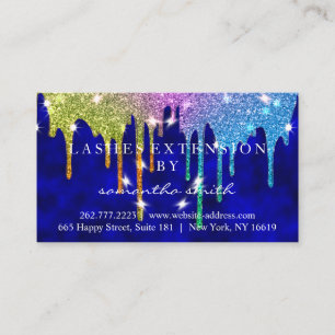 Aftercare Instructions Lash Gold Drips Spark Business Card