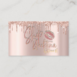 Aftercare Instructions Lash Rose  Drips Logo Lips Business Card